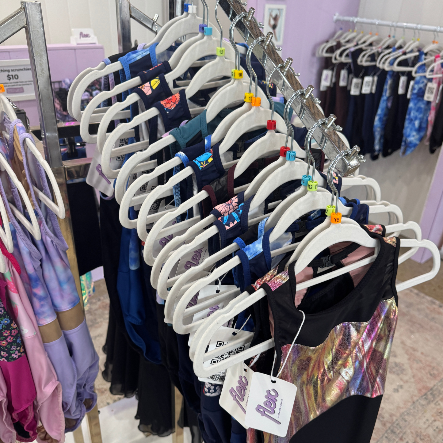 Y8 Kat Leotard Black / Rainbow Shimmer