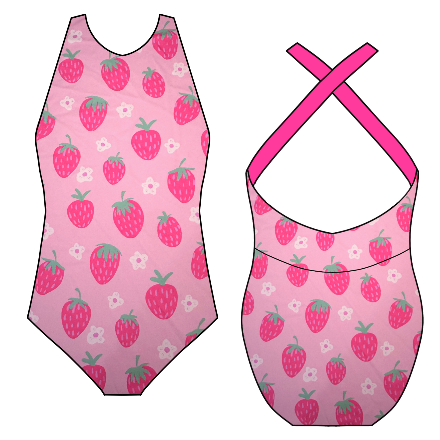 Y6 Abigail Leotard Strawberries