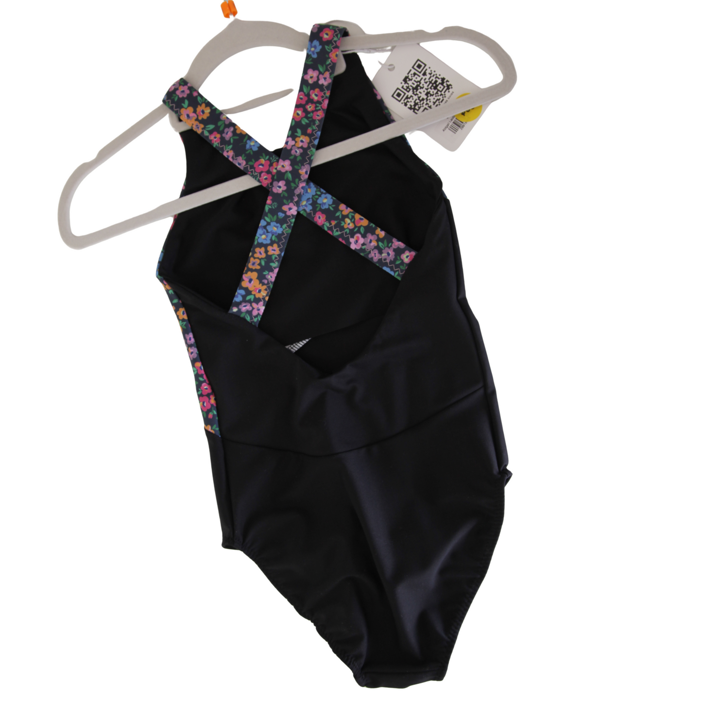 Y8 Abigail Leotard Asymmetrical Black Flower