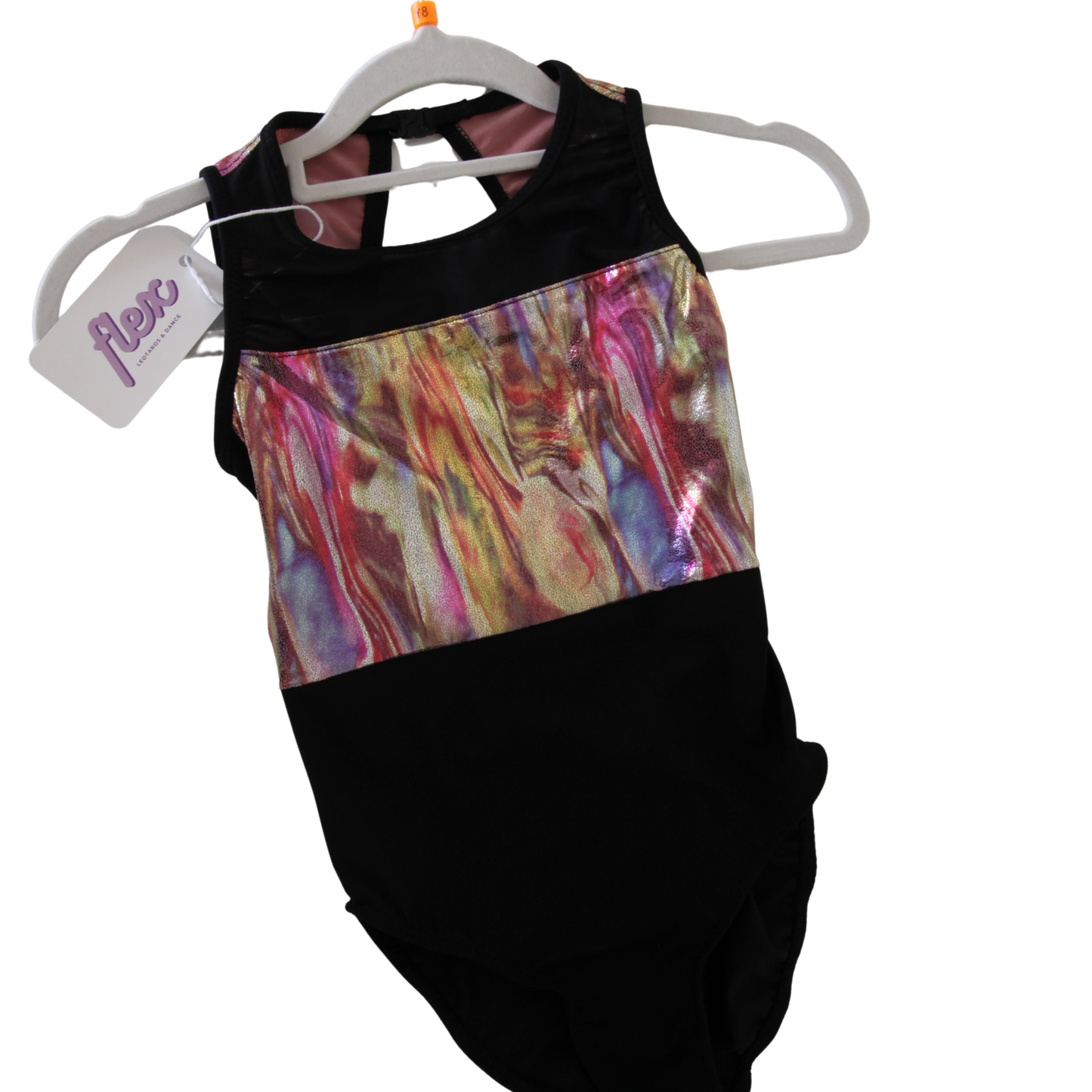 Y8 Kat Leotard Black / Rainbow Shimmer