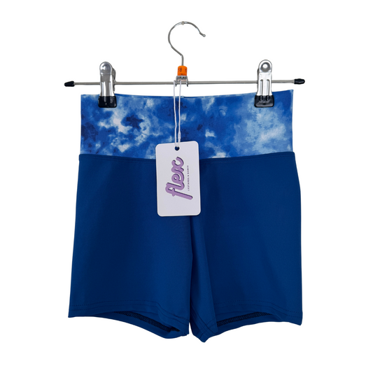 Y8 Dance Shorts - Navy / Blue Tie Dye Waistband