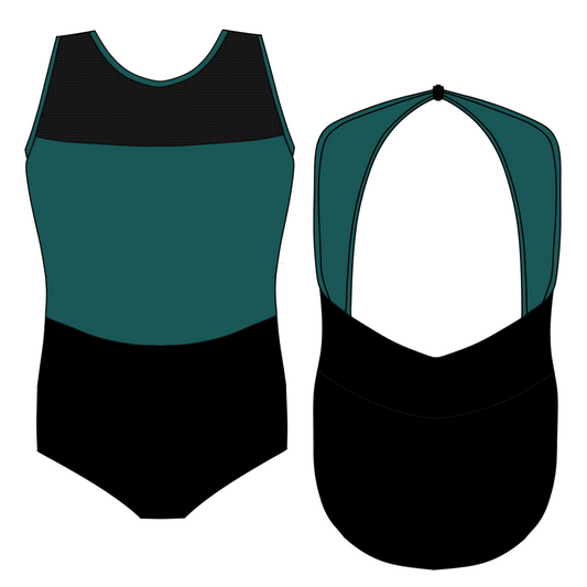 A10 Kat Leotard Black / Atlantic