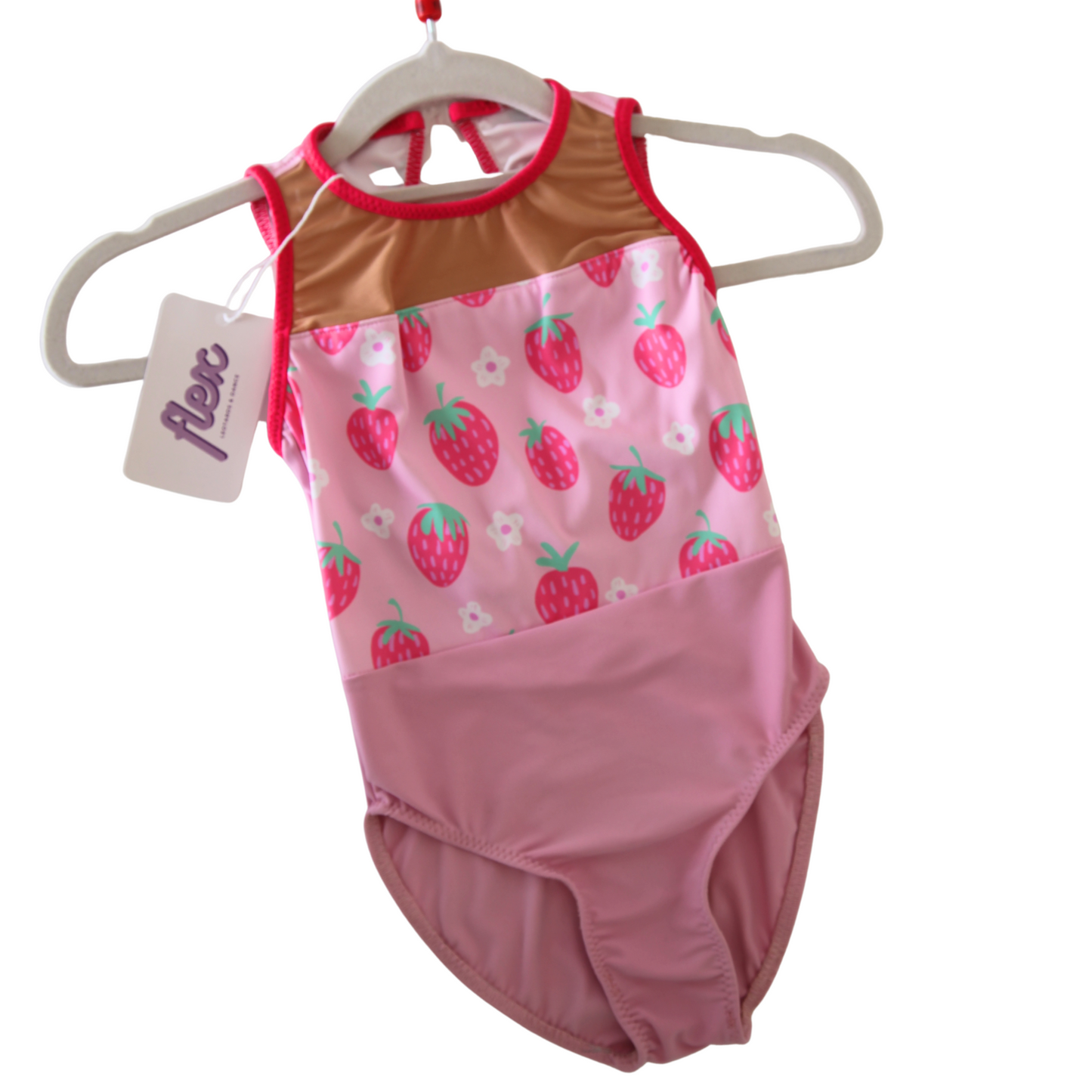 Y8 Kat Leotard Pink / Strawberries