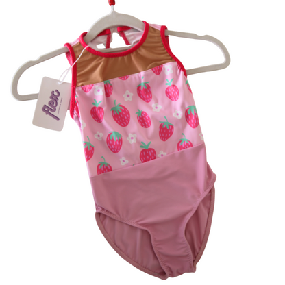 Y8 Kat Leotard Pink / Strawberries